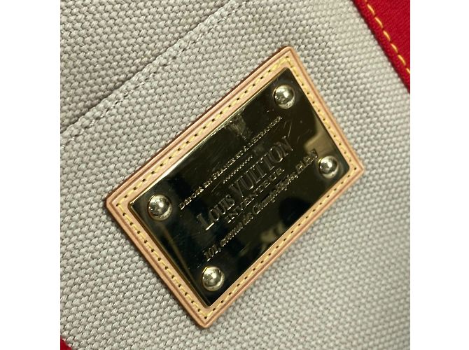 Borsa a Spalla Weekend Antiagua Louis Vuitton Rosso Beige - vista 7