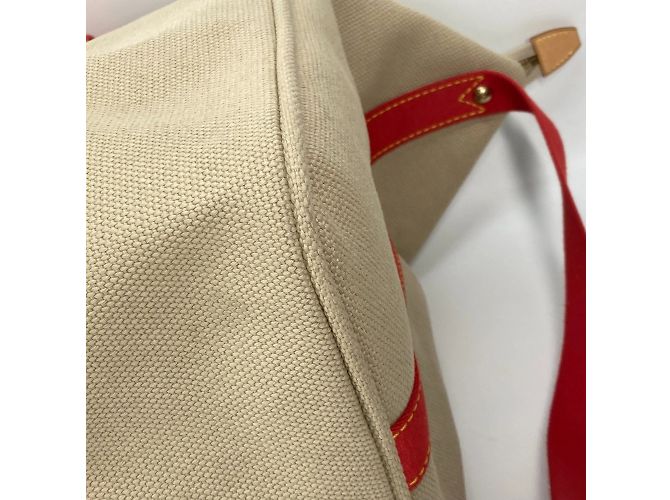 Borsa a Spalla Weekend Antiagua Louis Vuitton Rosso Beige - vista 9