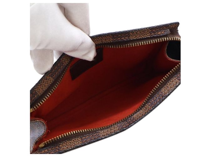 Bucket Pochette a secchiello Marais Damier Ebene marrone Louis Vuitton - vista 5
