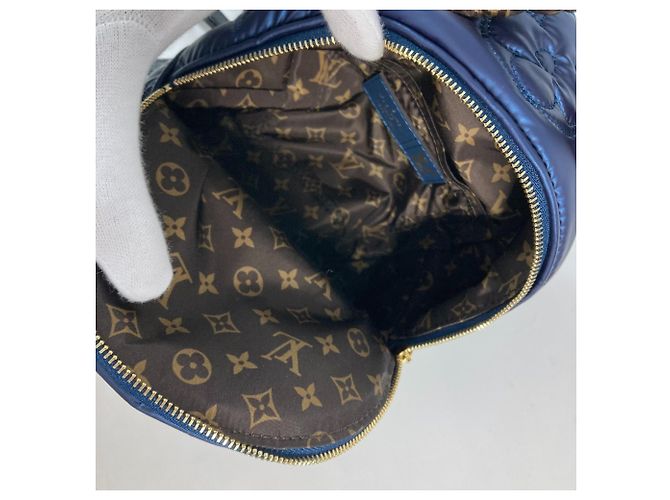 Zaino Mini Palm Springs Monogram Louis Vuitton Marrone Blu navy - vista 15