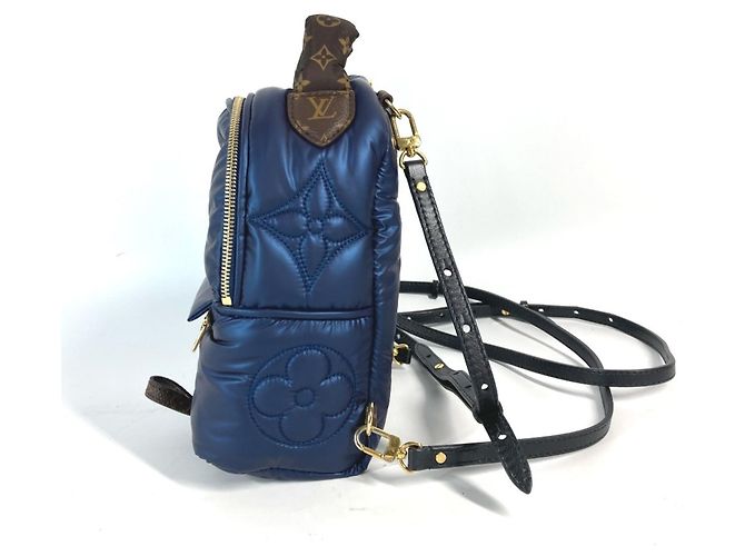 Zaino Mini Palm Springs Monogram Louis Vuitton Marrone Blu navy - vista 2