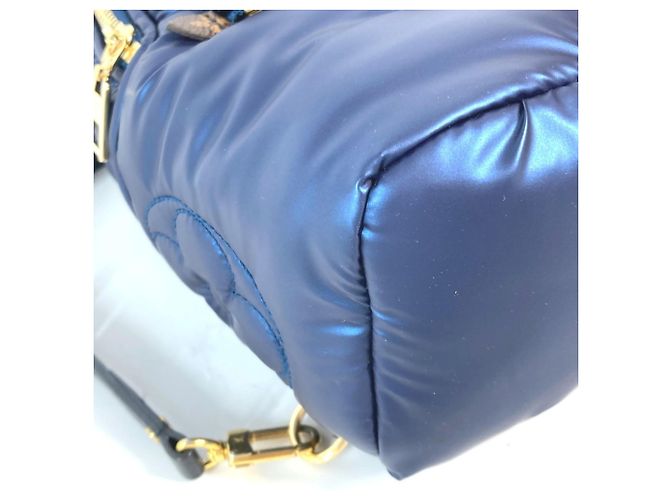 Zaino Mini Palm Springs Monogram Louis Vuitton Marrone Blu navy - vista 5