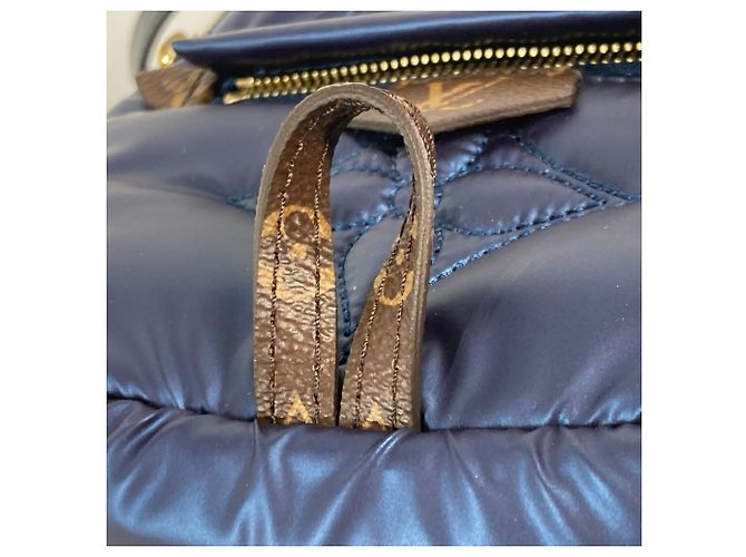 Zaino Mini Palm Springs Monogram Louis Vuitton Marrone Blu navy - vista 7