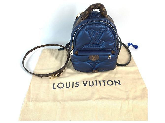 Zaino Mini Palm Springs Monogram Louis Vuitton Marrone Blu navy - vista 9