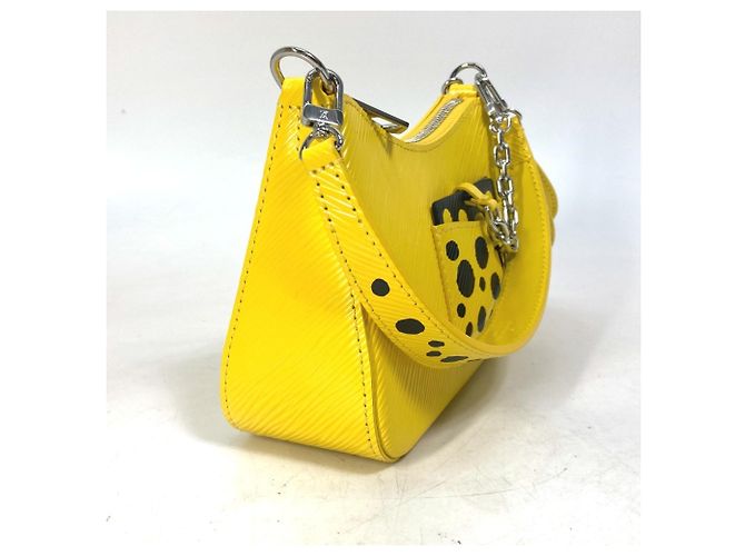 Borsa a Spalla Malellini Yayoi Kusama di Louis Vuitton Nero Giallo - vista 3