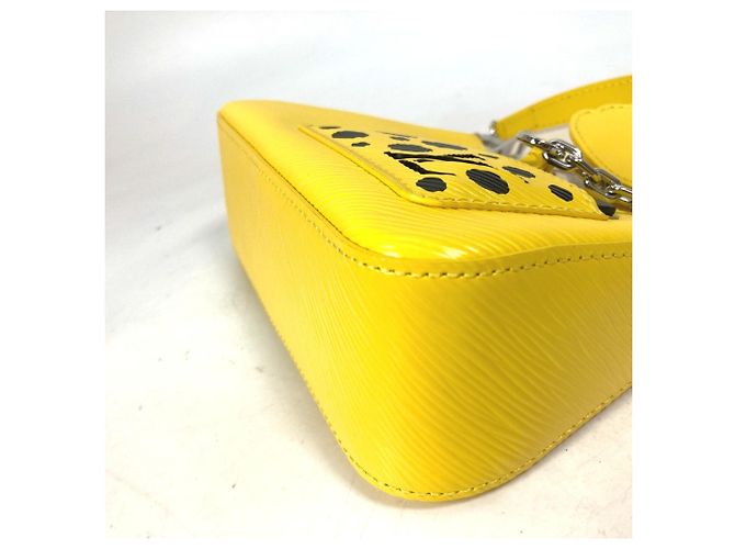 Borsa a Spalla Malellini Yayoi Kusama di Louis Vuitton Nero Giallo - vista 5