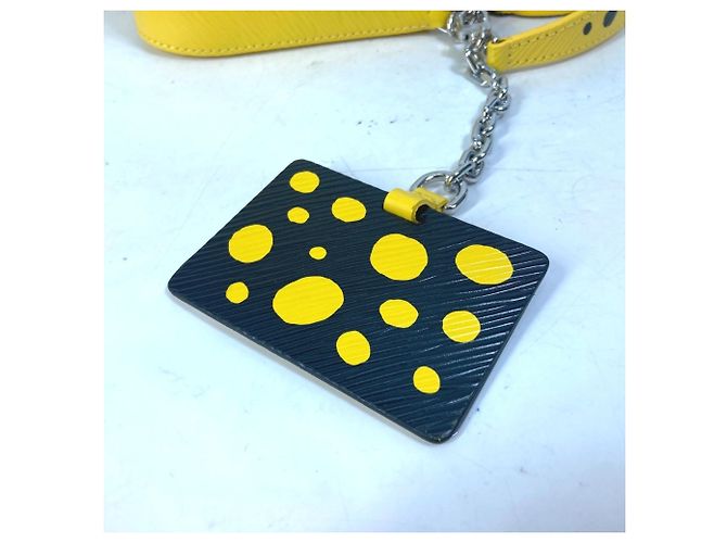 Borsa a Spalla Malellini Yayoi Kusama di Louis Vuitton Nero Giallo - vista 6