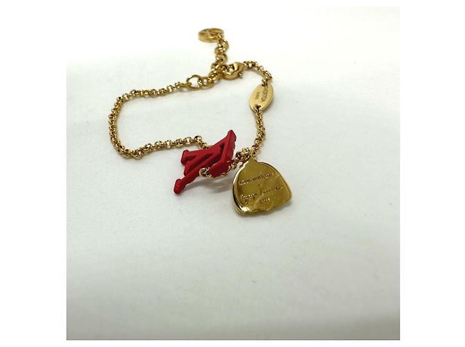 Bracciale charm di collaborazione Louis Vuitton Yayoi Kusama Rosso D'oro - vista 5