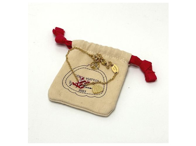 Bracciale charm di collaborazione Louis Vuitton Yayoi Kusama Rosso D'oro - vista 7