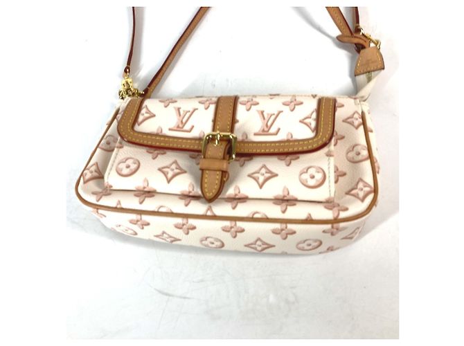 Borsa Accessori Maxi Pochette Monogram Louis Vuitton Beige - vista 3