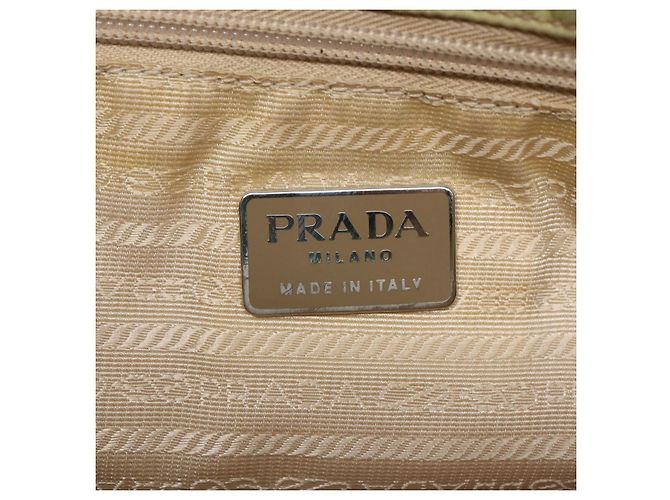 PRADA Borsa Tote Nylon Argento Verde Pistacchio Auth hk1563 - vista 18
