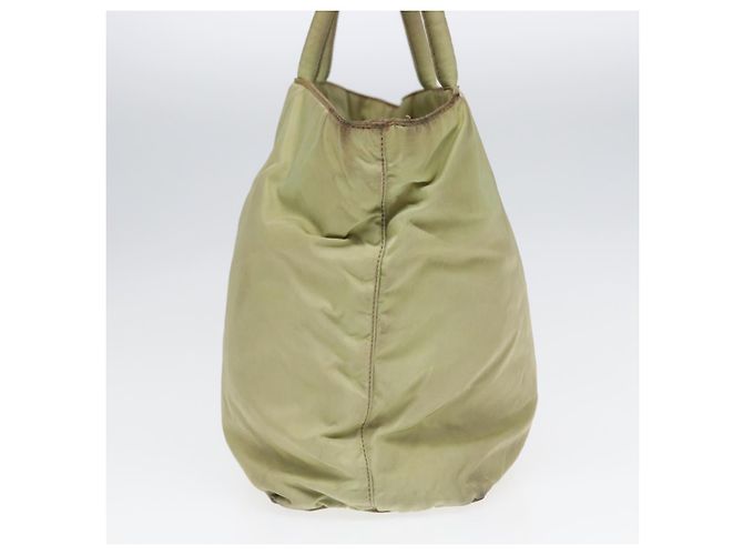 PRADA Borsa Tote Nylon Argento Verde Pistacchio Auth hk1563 - vista 4