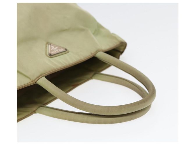 PRADA Borsa Tote Nylon Argento Verde Pistacchio Auth hk1563 - vista 7
