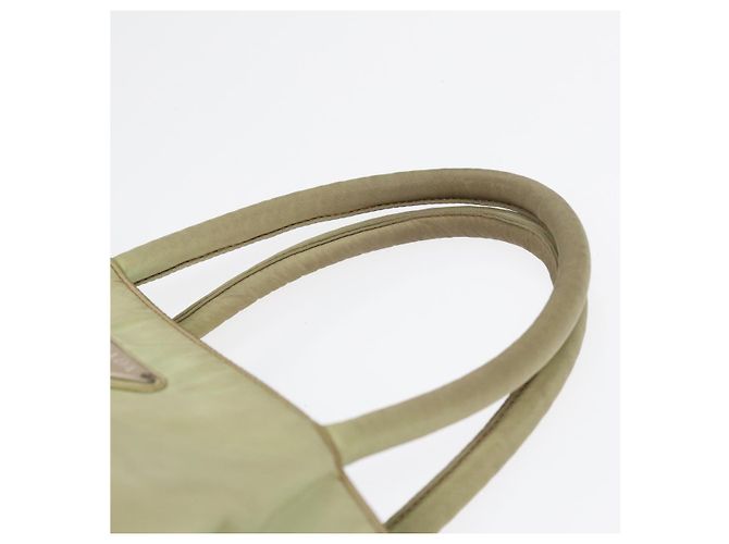PRADA Borsa Tote Nylon Argento Verde Pistacchio Auth hk1563 - vista 8