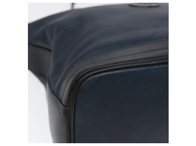 Borsa a Spalla GUCCI in Pelle Blu Navy Oro 001 090 0729 Auth yk14384 D'oro - vista 14