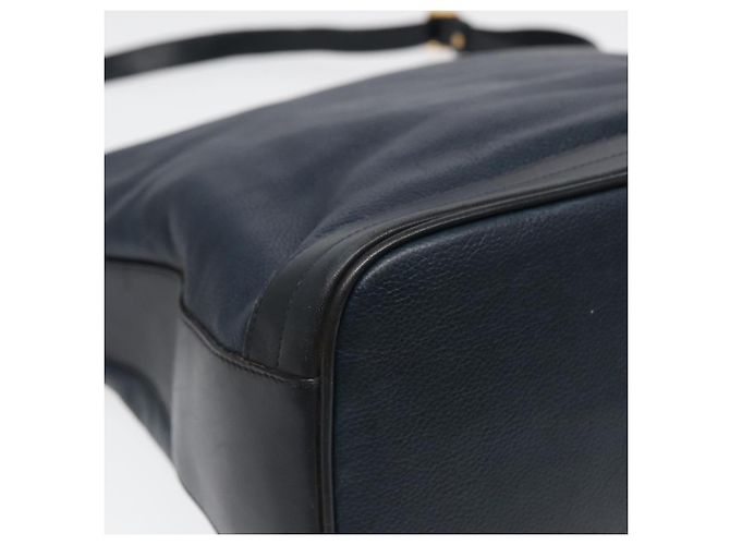 Borsa a Spalla GUCCI in Pelle Blu Navy Oro 001 090 0729 Auth yk14384 D'oro - vista 16