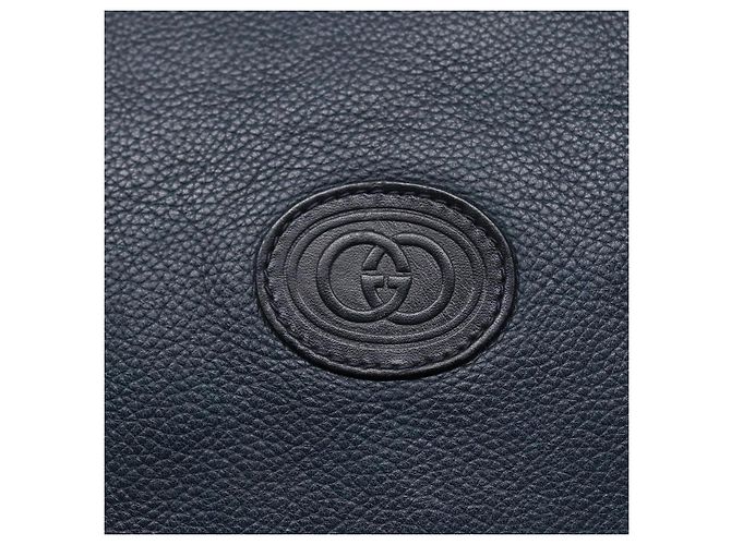 Borsa a Spalla GUCCI in Pelle Blu Navy Oro 001 090 0729 Auth yk14384 D'oro - vista 17