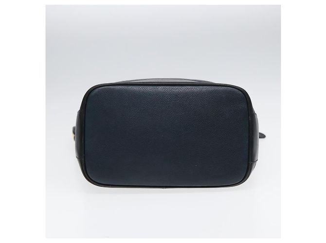 Borsa a Spalla GUCCI in Pelle Blu Navy Oro 001 090 0729 Auth yk14384 D'oro - vista 5