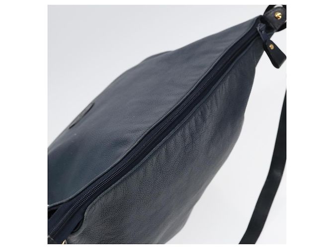 Borsa a Spalla GUCCI in Pelle Blu Navy Oro 001 090 0729 Auth yk14384 D'oro - vista 6