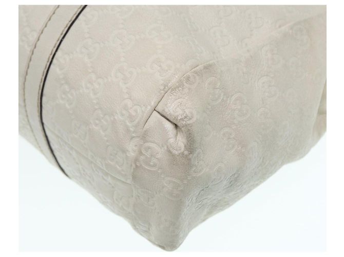 Borsa a mano Guccissima in tela GG Gucci bianca e oro 211935 Auth ep5377 Bianco D'oro - vista 10