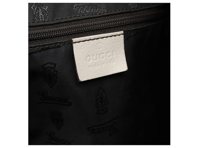 Borsa a mano Guccissima in tela GG Gucci bianca e oro 211935 Auth ep5377 Bianco D'oro - vista 18