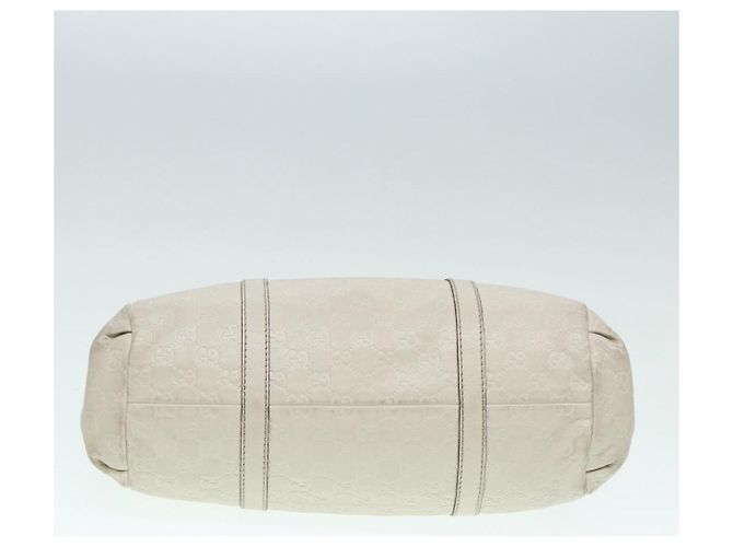 Borsa a mano Guccissima in tela GG Gucci bianca e oro 211935 Auth ep5377 Bianco D'oro - vista 5
