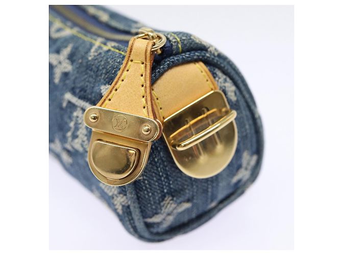 LOUIS VUITTON Pochette Speedy in Denim Monogram Blu M95082 LV Auth 87601A - vista 18