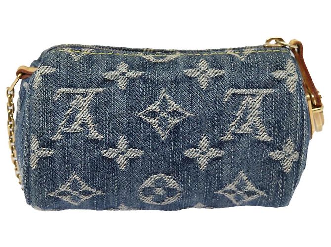 LOUIS VUITTON Pochette Speedy in Denim Monogram Blu M95082 LV Auth 87601A - vista 2