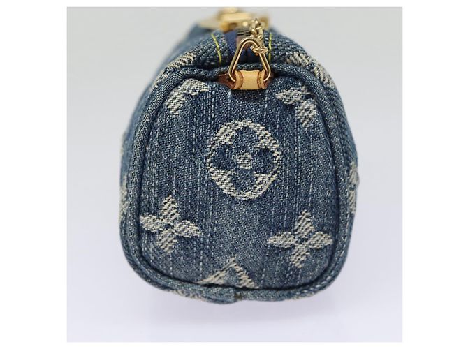 LOUIS VUITTON Pochette Speedy in Denim Monogram Blu M95082 LV Auth 87601A - vista 3
