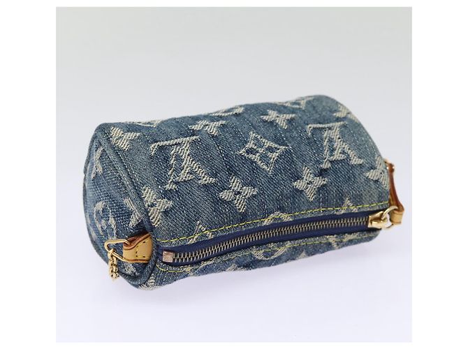 LOUIS VUITTON Pochette Speedy in Denim Monogram Blu M95082 LV Auth 87601A - vista 5