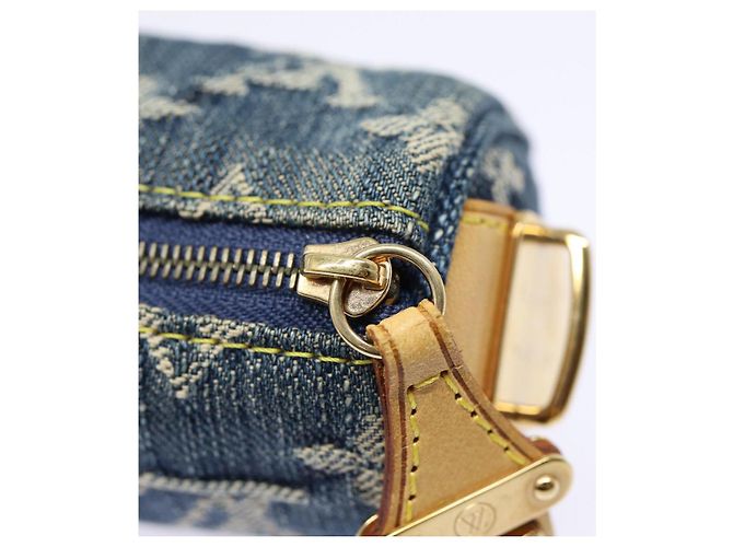 LOUIS VUITTON Pochette Speedy in Denim Monogram Blu M95082 LV Auth 87601A - vista 9