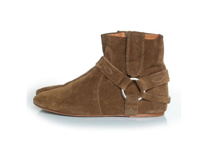 Botines de ante caqui Isabel Marant, Ralph Verde - vista 2