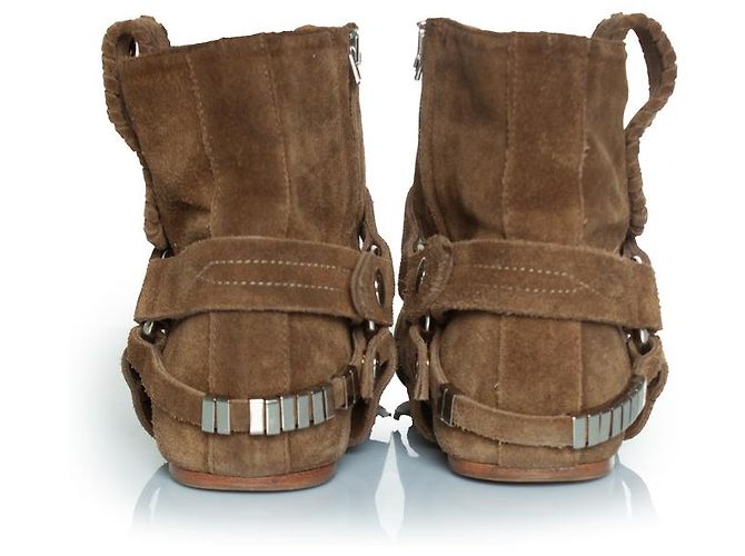 Botines de ante caqui Isabel Marant, Ralph Verde - vista 3