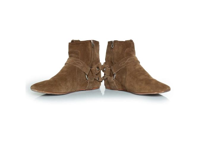Botines de ante caqui Isabel Marant, Ralph Verde - vista 6