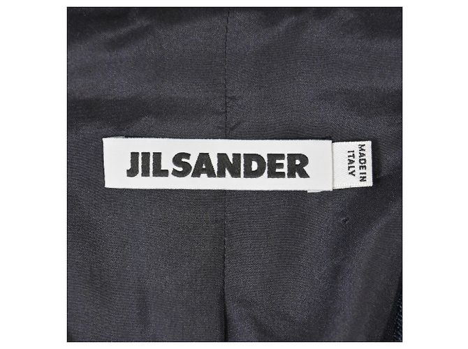 Blazer monopetto a bordo grezzo Jil Sander in viscosa blu navy - vista 5