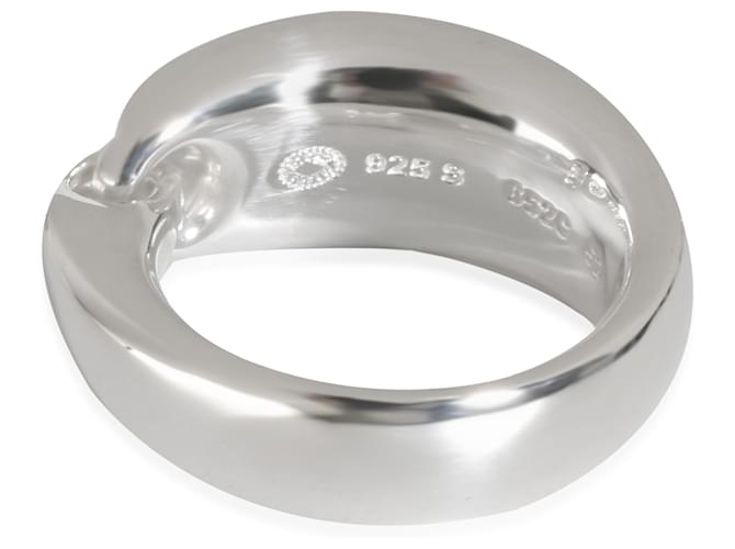 Anello sigillo Reflection di Georg Jensen in argento sterling Metallico - vista 2