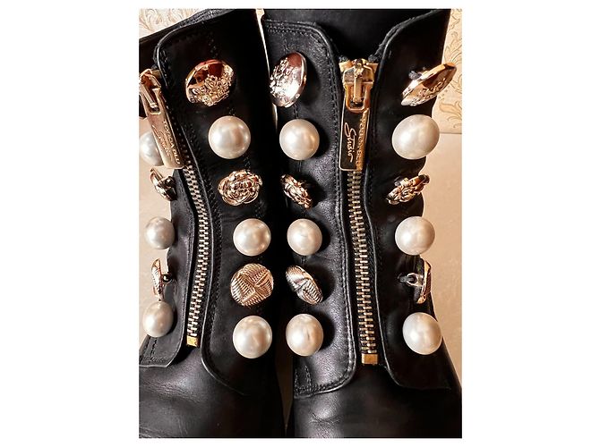 Botines de cuero Tosca Blu Negros - vista 3