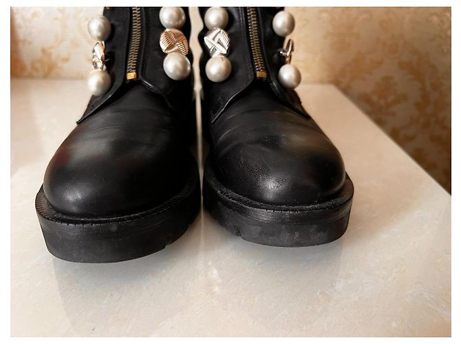 Botines de cuero Tosca Blu Negros - vista 4