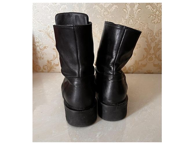 Botines de cuero Tosca Blu Negros - vista 7