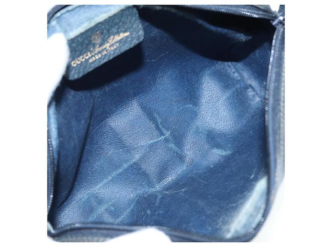 GUCCI GG Supreme Sherry Line Clutch Bag PVC Rosso Blu Navy Auth yb662 - vista 10