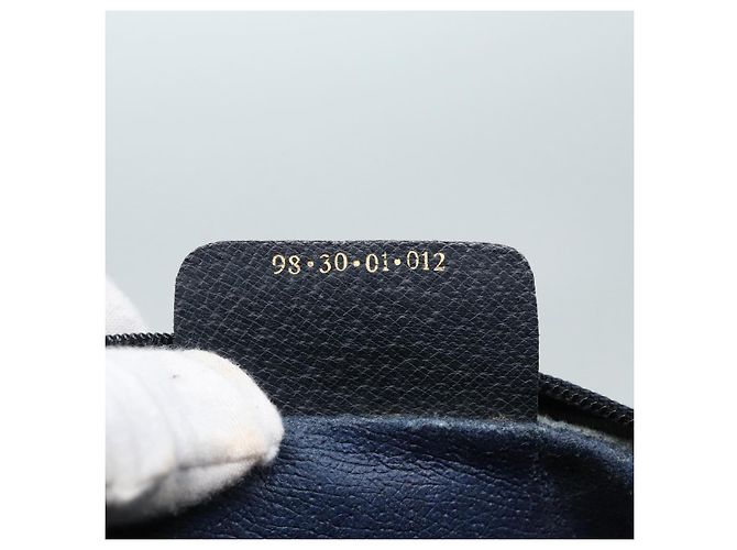 GUCCI GG Supreme Sherry Line Clutch Bag PVC Rosso Blu Navy Auth yb662 - vista 12