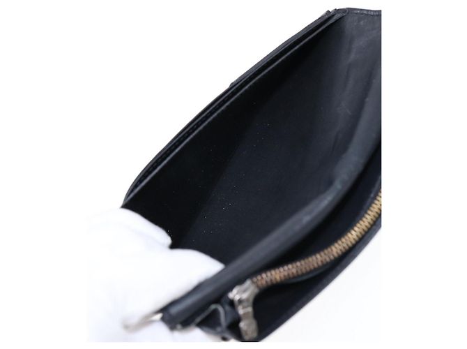 LOUIS VUITTON Cartera Brazza Damier Infini Negra N63010 Auth bs17104 Negro - vista 16