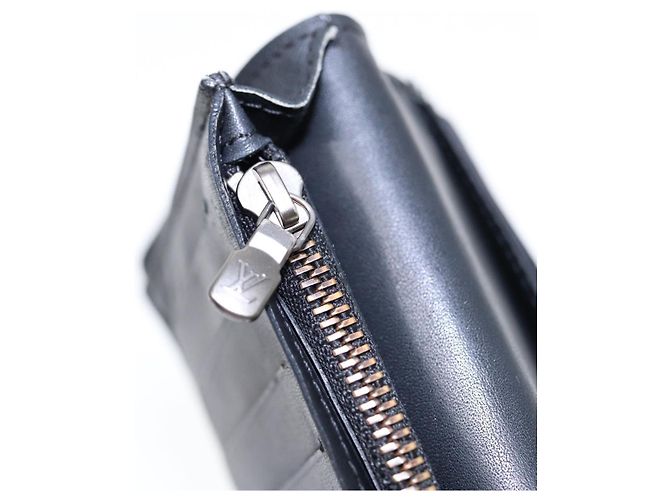 LOUIS VUITTON Cartera Brazza Damier Infini Negra N63010 Auth bs17104 Negro - vista 19