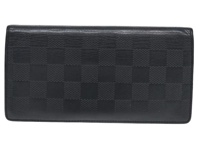 LOUIS VUITTON Cartera Brazza Damier Infini Negra N63010 Auth bs17104 Negro - vista 2