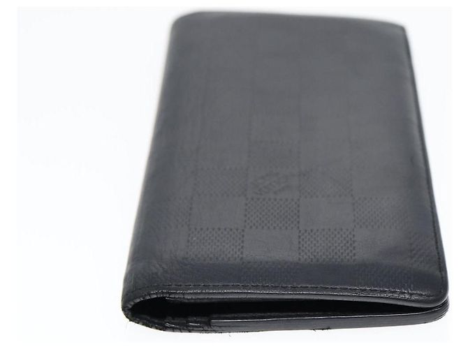 LOUIS VUITTON Cartera Brazza Damier Infini Negra N63010 Auth bs17104 Negro - vista 5