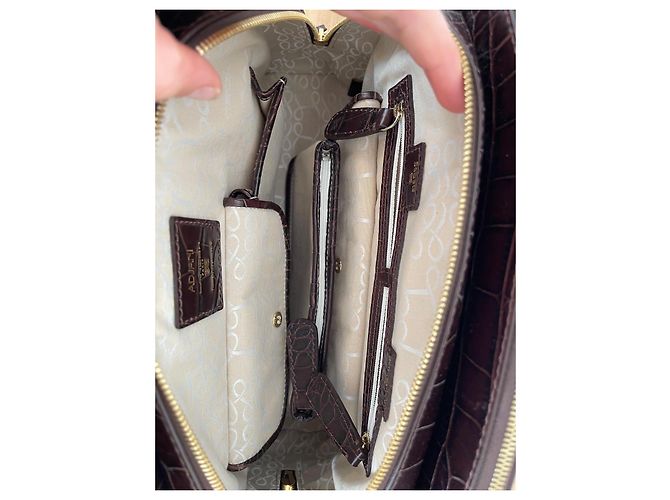 Borsa a mano Lancel Adjani Pelle vernice Cognac - vista 13