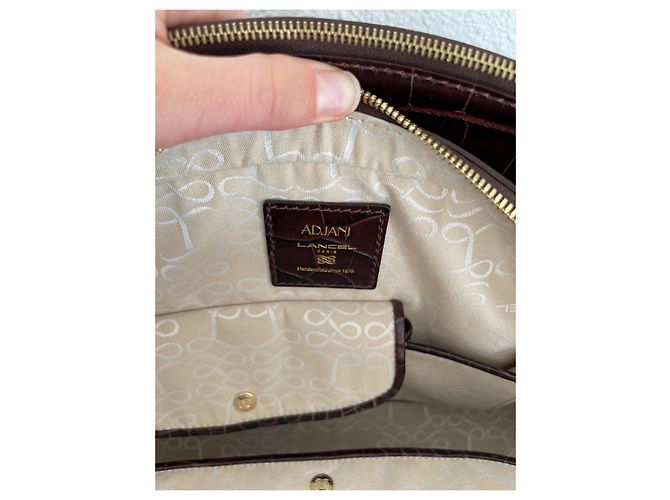 Borsa a mano Lancel Adjani Pelle vernice Cognac - vista 16