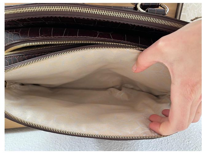 Borsa a mano Lancel Adjani Pelle vernice Cognac - vista 17