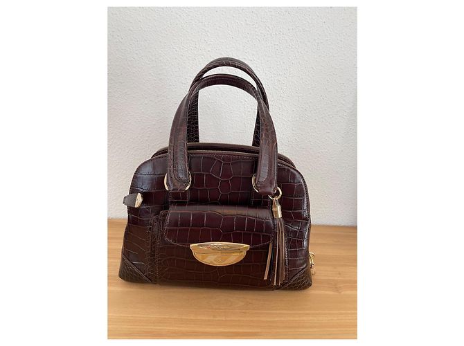 Borsa a mano Lancel Adjani Pelle vernice Cognac - vista 2