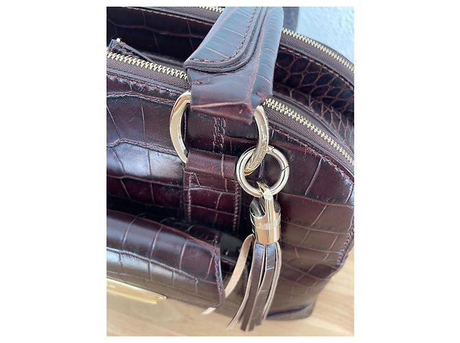 Borsa a mano Lancel Adjani Pelle vernice Cognac - vista 6